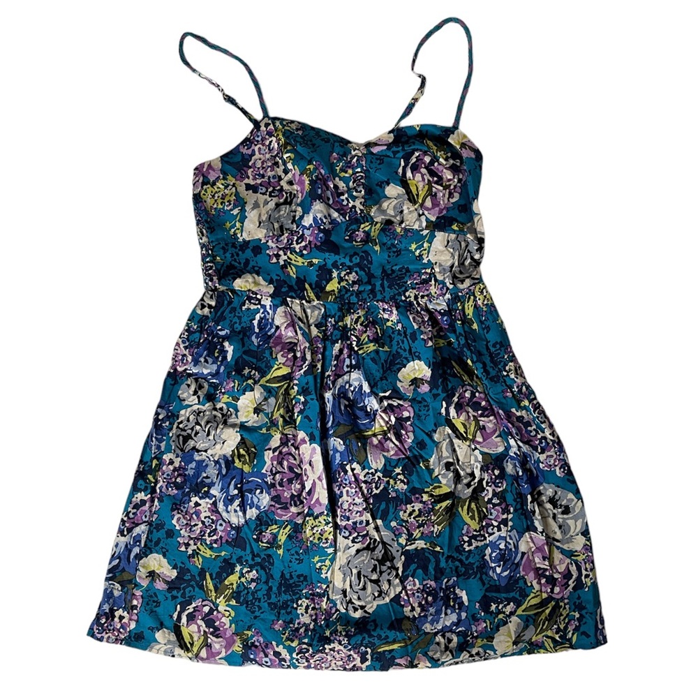 Xhilaration Blue / Purple Floral Midi Women’s Sundress Size Medium